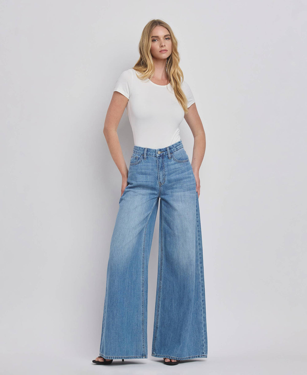 Vervet Cloud Nine wide-leg denim, view 1