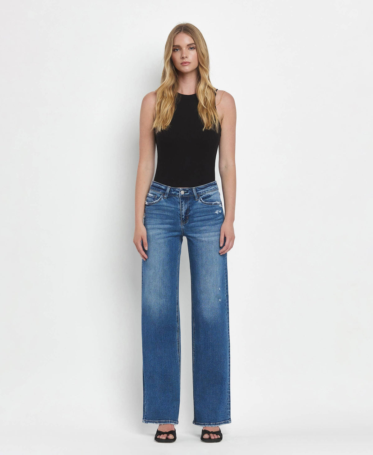Vervet Everyday light wash wide-leg denim, view 1
