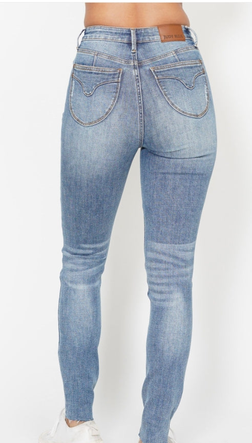 Judy Blue Feeling My Roots skinny jeans, front view
