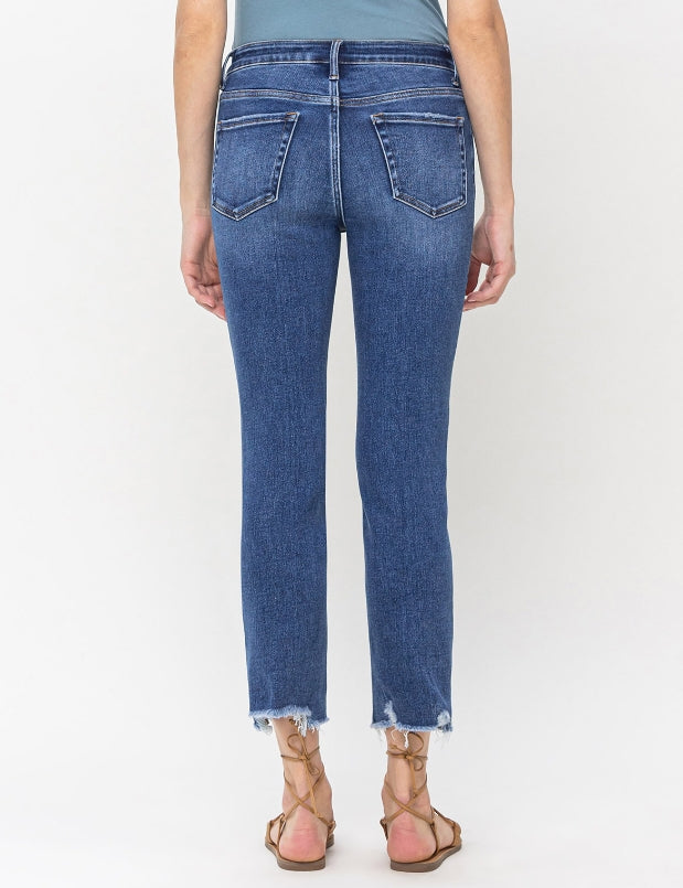 Vervet Take It to the Limits crop straight jeans, front view