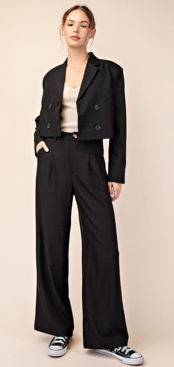 The Corner Office wide-leg trouser pants, view 1