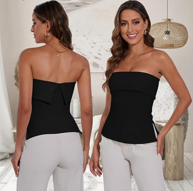 Midnight Muse strapless bandeau top, view 1
