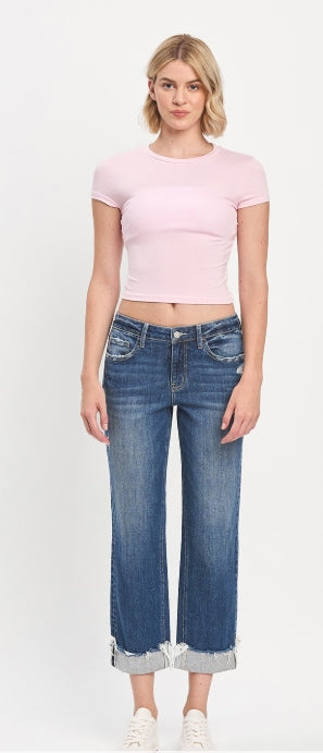 Lovervet Nicole cuffed boyfriend jeans, front view