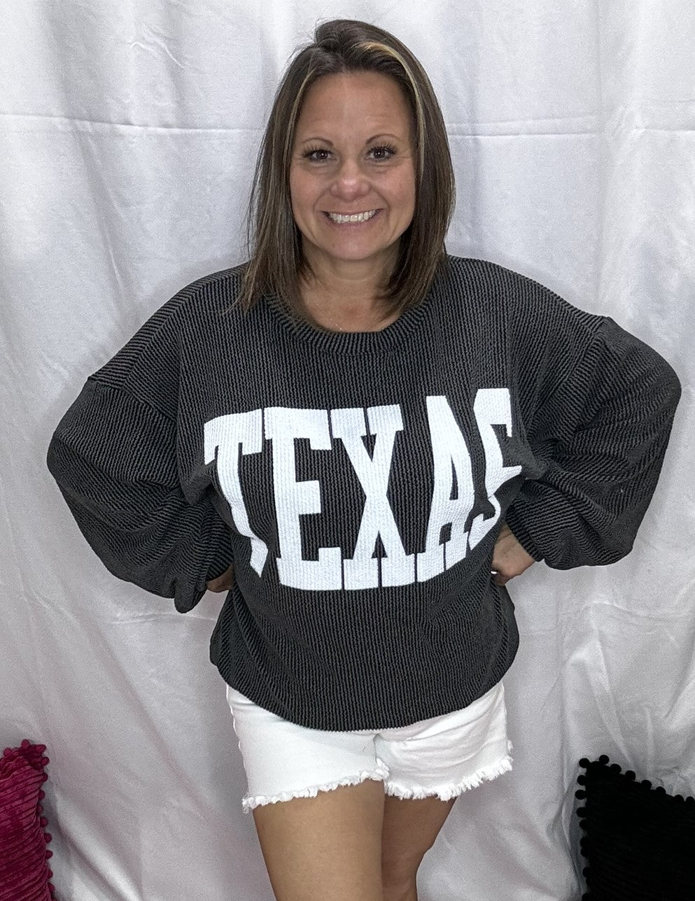 Lone Star Spirit TEXAS waffle-knit pullover, view 1