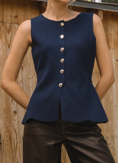 The Uptown Hourglass peplum top, view 1