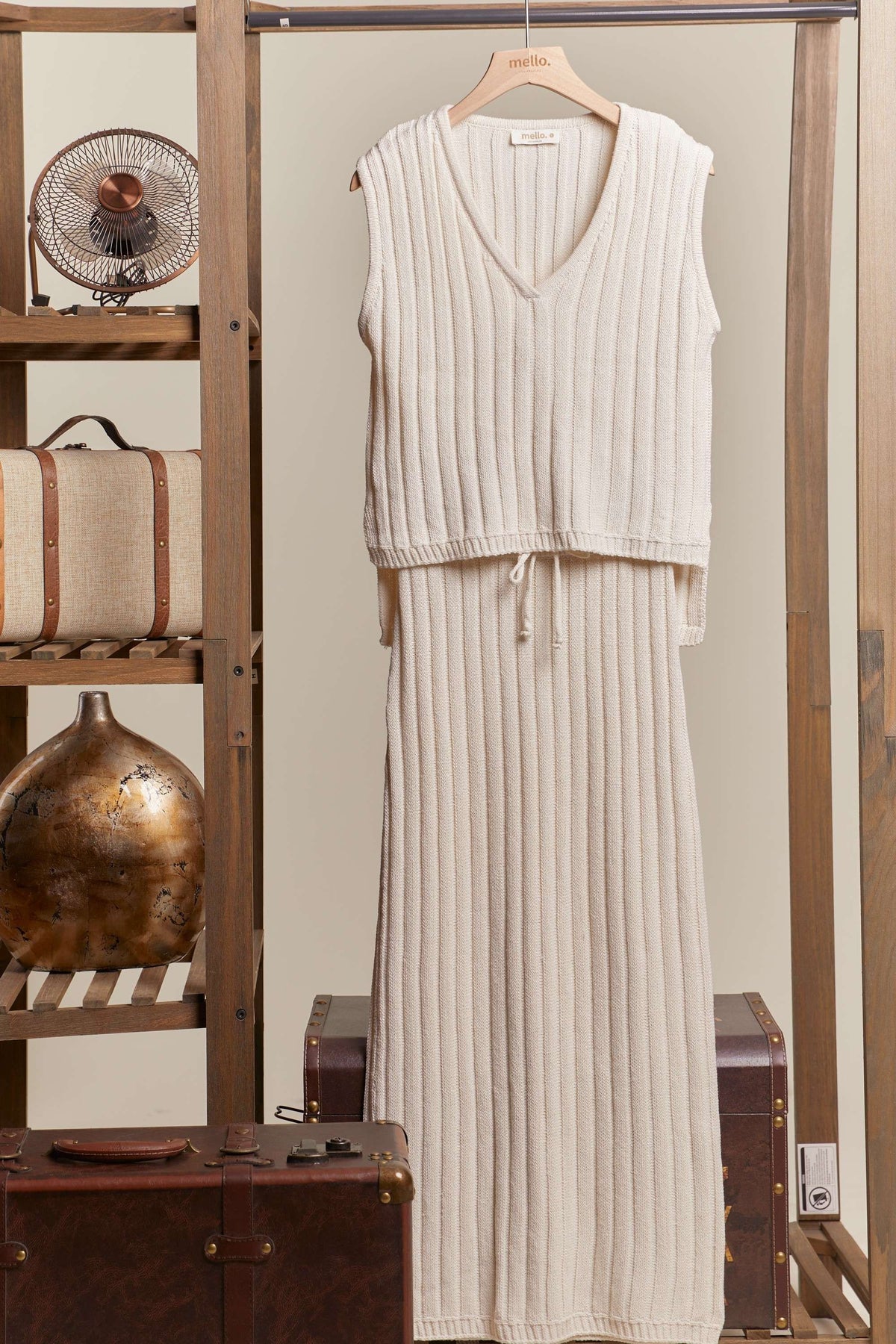 Jordan knit sleeveless hi-lo top, front view