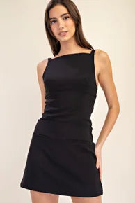 Timeless Muse mini skirt in black, front view